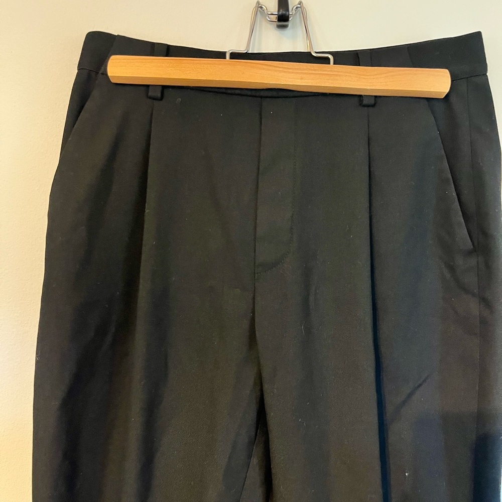 Black Flat Front Dress Pants